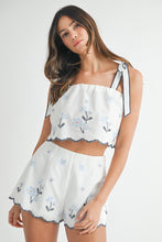 Load image into Gallery viewer, One PC And Sets Sadie | Blue Floral Embroidered Set

