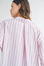 Load image into Gallery viewer, Tops Cindy | Pink | Stripped button down shirt
