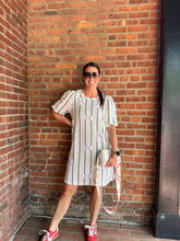 Load image into Gallery viewer, Baseball Ballpark Baseball Sequin Dress | Striped
