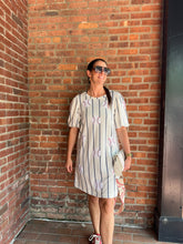 Load image into Gallery viewer, Baseball Ballpark Baseball Sequin Dress | Striped
