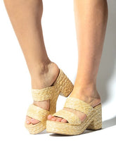 Load image into Gallery viewer, Shoes Botanna | Rafina Straw Slides
