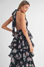 Load image into Gallery viewer, Flora | Tiered Halterneck Floral Maxi Dress
