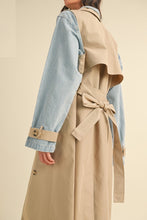 Load image into Gallery viewer, Bri Layered Trench Denim Jacket
