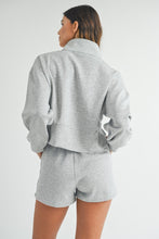 Load image into Gallery viewer, Lauren | Grey Mock Neck Half Zip
