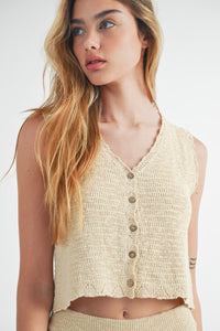 Jenny Knit Vest | Taupe