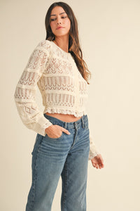 Macayla | button down knit sweater cardigan