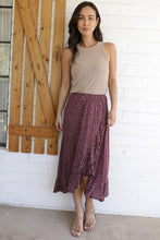 Load image into Gallery viewer, Bottoms Ruffle Slit Midi Skirt | Chocolate
