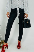 Load image into Gallery viewer, Bottoms Faux Leather Skinny Trousers | black

