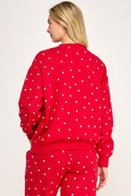 Load image into Gallery viewer, Tops Fleece Sweatshirt with Star All Over Print
