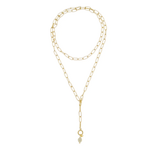 Load image into Gallery viewer, Jewelry Paper Clip Necklace with Pearl | Sai Brazil
