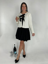 Load image into Gallery viewer, Coats &amp; Jackets Sequin Bow Jacket | Off White
