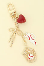 Load image into Gallery viewer, Baseball Accessories Keychain | Gameday Baseball Theme Bag Charm
