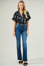Load image into Gallery viewer, Tops Magnolia Floral Ruffle Split Neck Blouse
