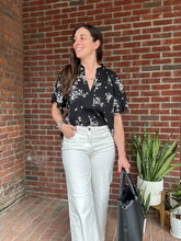 Load image into Gallery viewer, Tops Magnolia Floral Ruffle Split Neck Blouse
