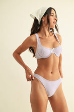 Load image into Gallery viewer, Bathing Suits Purple Gingham | Bubbly Underwire Bikini Set
