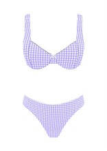Load image into Gallery viewer, Bathing Suits Purple Gingham | Bubbly Underwire Bikini Set
