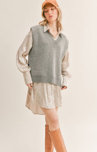 Sweater Vest | Heather Grey