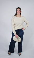 Load image into Gallery viewer, Bags Carey Studded Clutch: Oatmilk
