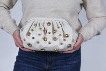 Load image into Gallery viewer, Bags Carey Studded Clutch: Oatmilk

