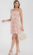 Load image into Gallery viewer, Dresses Peach Floral Mini Dress
