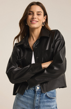 Load image into Gallery viewer, Coats &amp; Jackets All Day Faux Leather Jacket | Black
