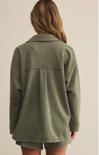 Load image into Gallery viewer, Coats &amp; Jackets All Day Knit Denim Jacket | Hunter Green
