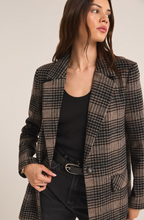 Load image into Gallery viewer, Coats &amp; Jackets Kingston Relaxed Plaid Blazer | Latte
