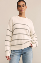 Load image into Gallery viewer, Sweater Boyfriend Stripe Sweater | White
