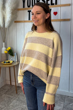 Load image into Gallery viewer, Tops Citrus Yellow Striped Sweater
