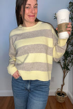 Load image into Gallery viewer, Tops Citrus Yellow Striped Sweater
