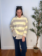 Load image into Gallery viewer, Tops Citrus Yellow Striped Sweater
