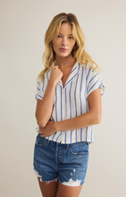 Load image into Gallery viewer, Tops Parallel Button Down Top | Palace Blue
