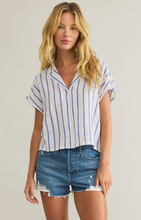 Load image into Gallery viewer, Tops Parallel Button Down Top | Palace Blue
