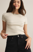 Load image into Gallery viewer, Tops Saxton Striped Tee | Sage Green
