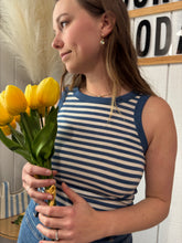 Load image into Gallery viewer, Tops Select Striped Tank | Calypso Blue Indigo
