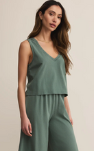 Load image into Gallery viewer, Tops Sloane Jersey V neck Tank | Hunter
