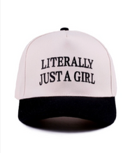 Load image into Gallery viewer, Accessories Literally Just a Girl Hat | Black
