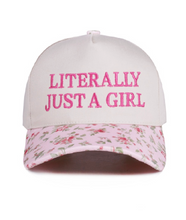 Load image into Gallery viewer, Accessories Literally Just a Girl Hat | Pink Floral
