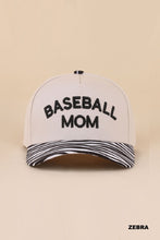Load image into Gallery viewer, Accessories Zebra Baseball Mom Hat
