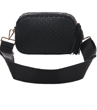 Load image into Gallery viewer, Bags Woven Leather Crossbody Purse With Tassel
