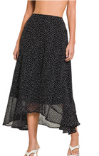 Load image into Gallery viewer, Bottoms S XXX Polka Dot Flowy skirt | Black
