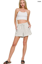 Load image into Gallery viewer, Bottoms Scuba Elastic Waistband Shorts with Pocket | Heather Grey

