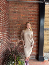 Load image into Gallery viewer, Dresses Misty | Beige Turtleneck Sweater Dress
