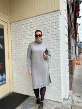 Load image into Gallery viewer, Dresses Misty | Grey Turtle neck Sweater Dress
