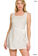 Load image into Gallery viewer, Dresses Scuba Active Mini Dress with Inner Pants | Heather Grey
