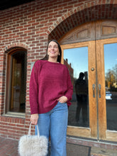 Load image into Gallery viewer, Sweater Chenille Sweater | Wine
