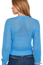 Load image into Gallery viewer, Sweater Deep Sky Crochet Cardigan
