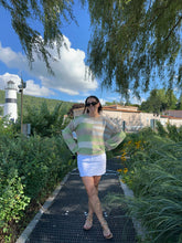Load image into Gallery viewer, Sweater Maisie | Green Colorblock Stripe
