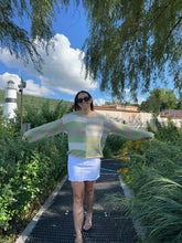 Load image into Gallery viewer, Sweater Maisie | Green Colorblock Stripe
