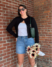 Load image into Gallery viewer, Sweater Patsy | Black Button Cardigan
